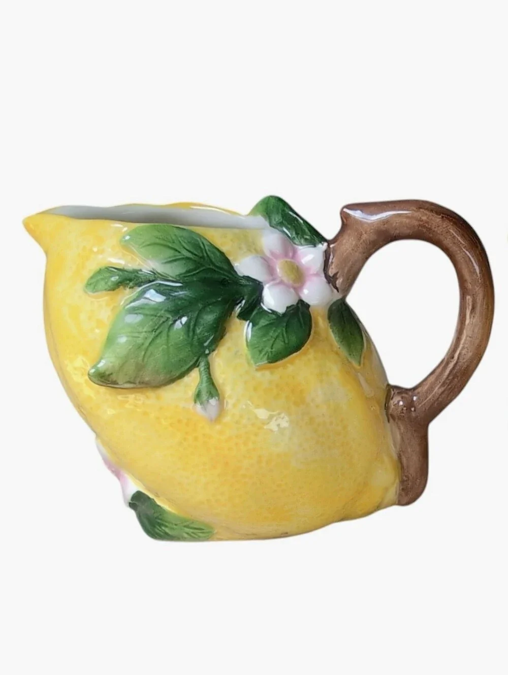 Lemon Collection by Ruby Corner Lemon Shaped Ceramic Creamer Pitchers